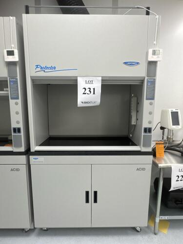 Labconco Protector Premier 4' Fume Hood & Acid Storage Cabinet, Cat# 9901000, 2247400, Serial Numbers 250260245 Z and 250360012