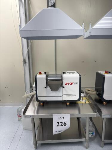 ZYE ZYTR-80E Three Roll Mill, 80mm x 200mm Rollers, 0.02&ndash;20 L/h, Touchscreen Control