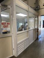 Modular Approximate Dimensions 25' x 12' x 7' Cleanroom/Office Enclosure, Aluminum Frame, 2 Doors, Lighting, Vented Panels - 2