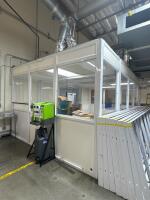 Modular Approximate Dimensions 25' x 12' x 7' Cleanroom/Office Enclosure, Aluminum Frame, 2 Doors, Lighting, Vented Panels - 3