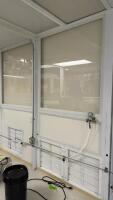 Modular Approximate Dimensions 25' x 12' x 7' Cleanroom/Office Enclosure, Aluminum Frame, 2 Doors, Lighting, Vented Panels - 6
