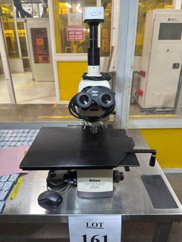 Nikon Optiphot-200 Metallurgical Microscope, 5X/10X/20X/50X Objectives, INFINITY1 Camera, SN 726587