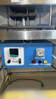 (2) Gwensco Laboratory Heated Platen Presses with Digital Control, 16"x16" Platens, Custom Hood and Stainless Steel Table Included - 4