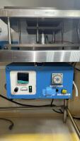(2) Gwensco Laboratory Heated Platen Presses with Digital Control, 16"x16" Platens, Custom Hood and Stainless Steel Table Included - 5