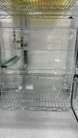 Acrylic Desiccator Cabinet with Dual Chambers, Wire Shelves, and Internal Electrical Outlets - 2
