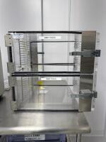 MicronAire Double Chamber Acrylic Cleanroom Desiccator Cabinet, 20"x16"x20", 4 Wire Shelves