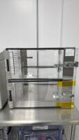 MicronAire Double Chamber Acrylic Cleanroom Desiccator Cabinet, 20"x16"x20", 4 Wire Shelves - 3