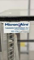 MicronAire Double Chamber Acrylic Cleanroom Desiccator Cabinet, 20"x16"x20", 4 Wire Shelves - 4