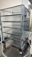 Terra Universal 1609-24 Desiccator Cabinet, Static-Dissipative PVC, 4 Shelves, 25" W x 21.5" D x 65.5" H - 2