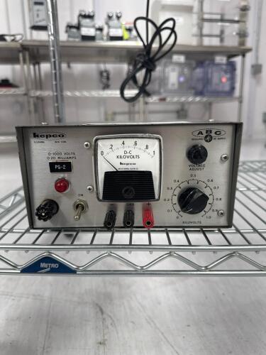 Kepco PS-2 Regulated High Voltage DC Power Supply, 0&ndash;1000 VDC, 0&ndash;20 mA
