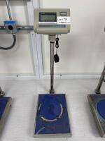 Global Electronic Platform Scale, 330 lb/150 kg Capacity, 18x14 in Stainless Steel Platform, Digital LCD