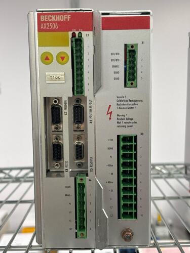 Beckhoff AX2506-B510 Servo Drive, 7kVA, 6A, 3x230V, IP20, RS232, Fieldbus, SN: 00808220060