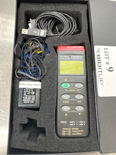 Omega HH309A 4-Channel K-Type Data Logger Thermometer, -328&deg;F to 2498&deg;F, USB, Serial 1906000983