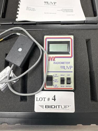 UVP UVX Handheld Digital UV Radiometer, 3 Ranges, Probe & Case, Serial 30598