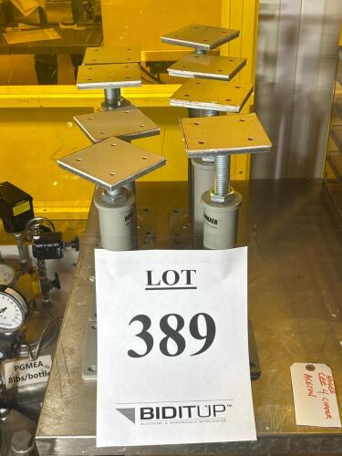 Opermaxer Adjustable Floor Jacks, 4-Pack, 11.8"-16" Height Range,
