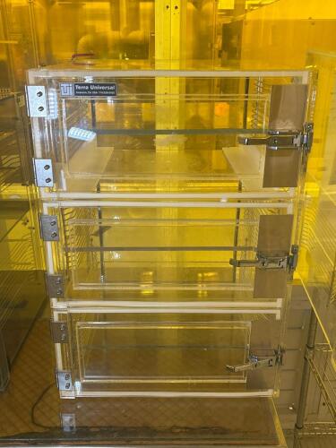 Terra Universal 4-Chamber Acrylic Desiccator Cabinet, Stainless Hardware