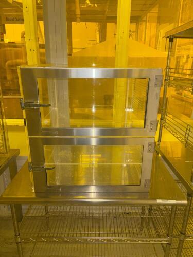 Stainless Steel Frame Acrylic Desiccator Cabinet, Locking Doors, Cleanroom Storage