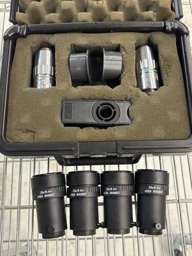 Mitutoyo M Plan Apo Objectives, Leica 25x Eyepieces, 100V/6A Kugler