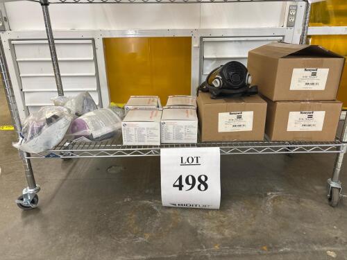 Honeywell North 7600 Full-Face Respirators, Medium with Sperian P100 Multigas Filters, Lot of 7