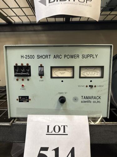 Tamarack H-2500 Short Arc Power Supply, 2kW, 0-75A, LOT 514, Metered, Adjustable Output