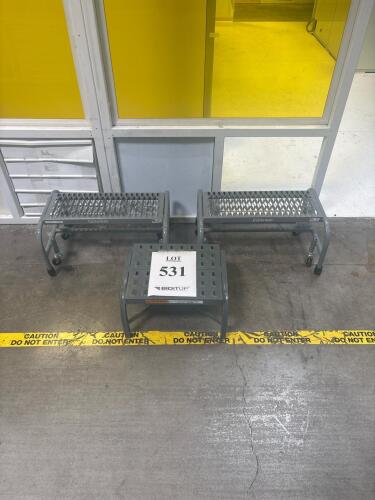 Cotterman Industrial Steel Step Platforms, 36" W x 24" D x 19" H, 800 lb Capacity