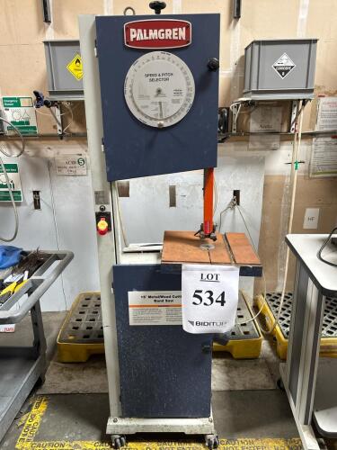 Palmgren 9683115 15" Vertical Band Saw, 1 HP, Variable Speed, 115/230V, Lot 2101007