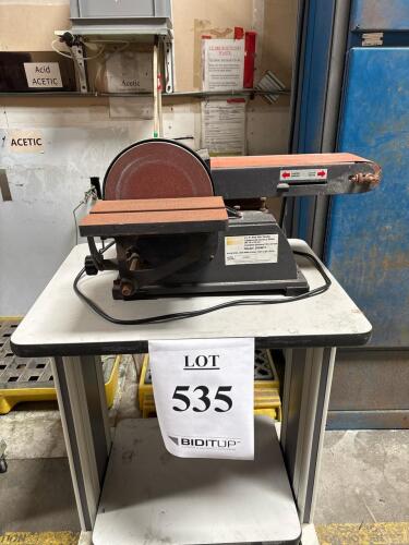 Dayton 35GW71 3/4 HP Belt/Disc Sander, 6"x48" Belt, 9" Disc, 120V, Industrial Cart