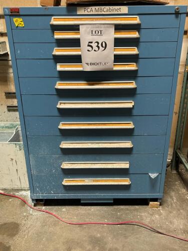 Lyon 10-Drawer Industrial Tool Cabinet with Sockets, Hand Tools, Precision/Measuring Kits, & Fasteners