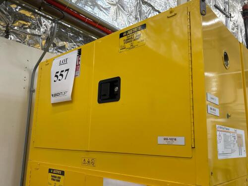 Justrite Sure-Grip EX 17-Gallon Flammable Storage Cabinet, Model 891720, Double Door, Yellow