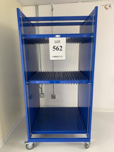 PAC Industrial Mobile Storage Rack with 3 Adjustable Shelves, 77&rdquo; W x 24&rdquo; D x 72&rdquo; H