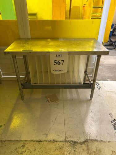 (4) Assorted Stainless Steel Tables