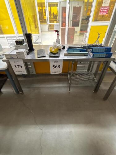 (2) Assorted Stainless Steel Tables