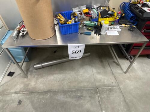 (2) Assorted Stainless Steel Tables