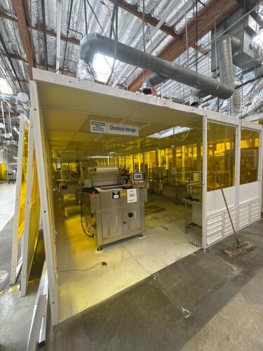 Large Hardwall Modular Cleanroom, Yellow Panels, UV-Blocking