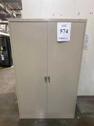 Industrial Metal Storage Cabinet, 72" x 36" x 18", 5 Adjustable Shelves, Lockable Doors