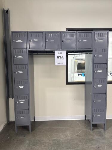 Steel Multi-Compartment Locker Unit with 16 Compartments