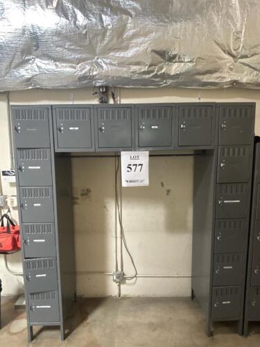 Steel Multi-Compartment Locker Unit with 16 Compartments