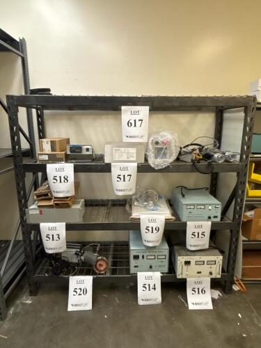 (5) Commercial Chrome Wire Shelving Units, Heavy Duty and (1) Storage Cabinet