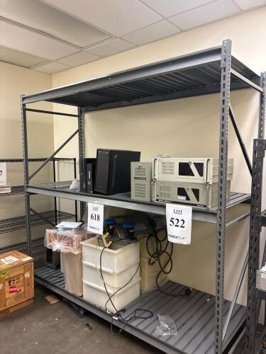(5 sections) Industrial Metal Shelving Rack, Adjustable, Steel, Gray, Heavy Duty