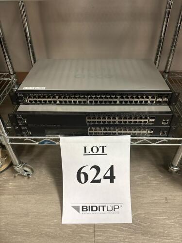 Cisco SG350X-48 48-Port Gigabit Stackable Managed Switch + SG350XG-24T 10G Switches, Rackmount