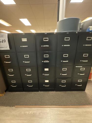 Black 4-Drawer Vertical Metal Filing Cabinets,