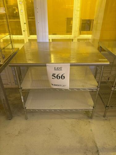 (2) Eagle Stainless Steel Tables