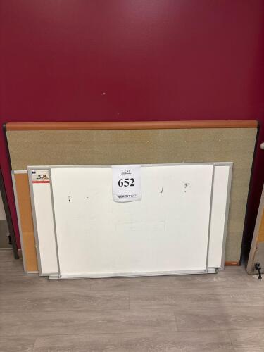 Aluminum Framed Whiteboards and Corkboard Set &ndash; Wall Mount