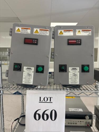 Process Technology B-DLC301 Temperature Control Panels, 120V, 30A, NEMA 1, Lot of 2, SN488682/3