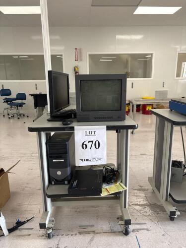 Dell Dimension DAQ Workstation with National Instruments SC-2350, Samsung SyncMaster 750s, Lab Cart