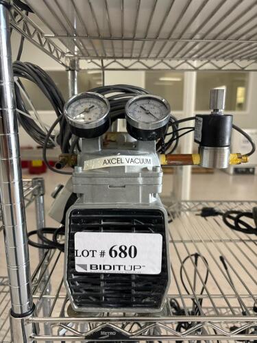 Gast DOA-P704-AA Oil-less Diaphragm Vacuum Pump/Compressor, 1/8 HP, 115V, 60 psi Max Pressure