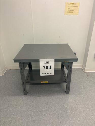Little Giant Adjustable Height Steel Workbench, 36"x30", Lower Shelf, 2,000 lb Capacity, Gray