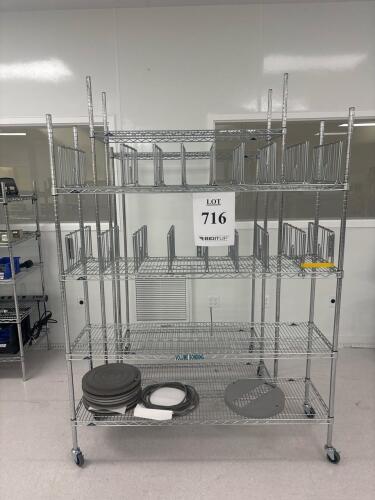 (3) Commercial Chrome Wire Shelving Units, Heavy Duty