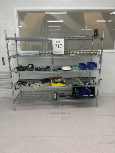 Large Assorted Networking & Lab Equipment Lot - Netgear, Linksys, Banjo AP, Cables, Power Strips