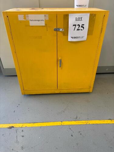 Justrite 25452 Flammable Cabinet, 30 Gal Capacity, 2-Door, FM/OSHA/NFPA Approved, Steel, Yellow